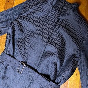 Gorgeous Fendi Zucca Monogram Coat excellent condition size 42 (US 6) LUXURY